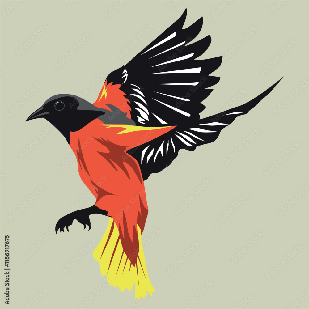 Fototapeta premium Oriole Bird Vector T-Shirt Design