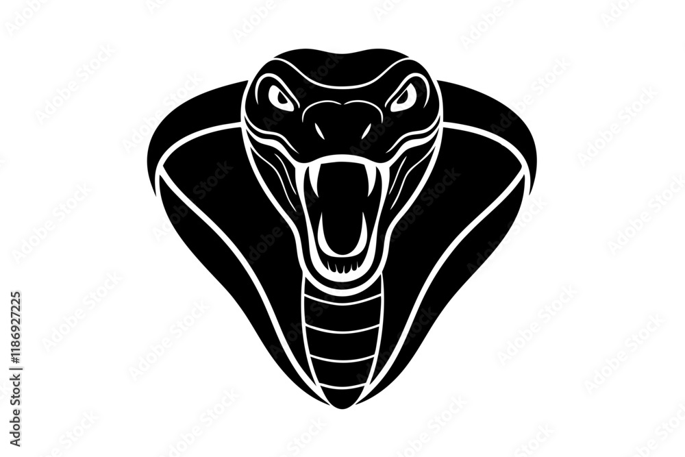 a Anaconda head vector art on with white background a Anaconda head vector art on with white background