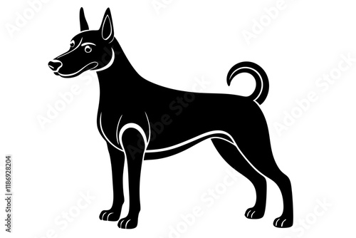 black silhouette of a dog photo