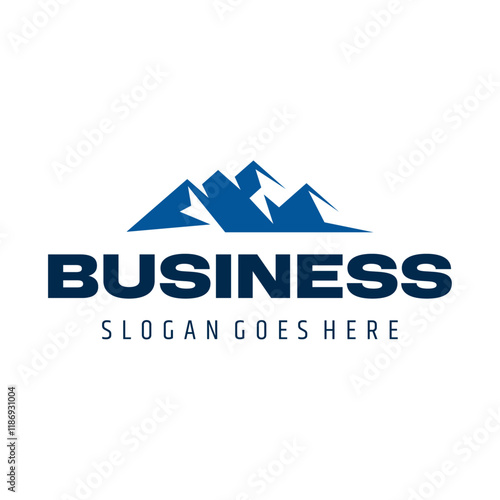 Mountain Range Outdoor Brand Logo Design photo