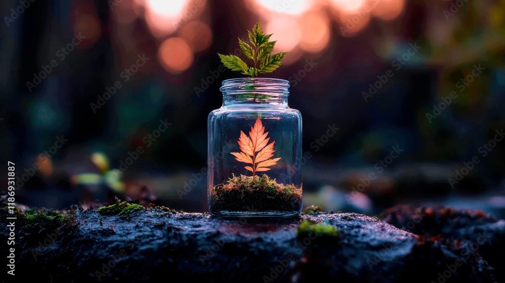 Fototapeta premium the sheet in the jar