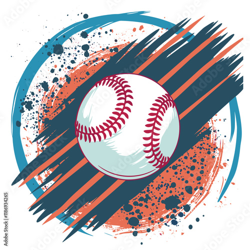 elegant illustration of baseball and background