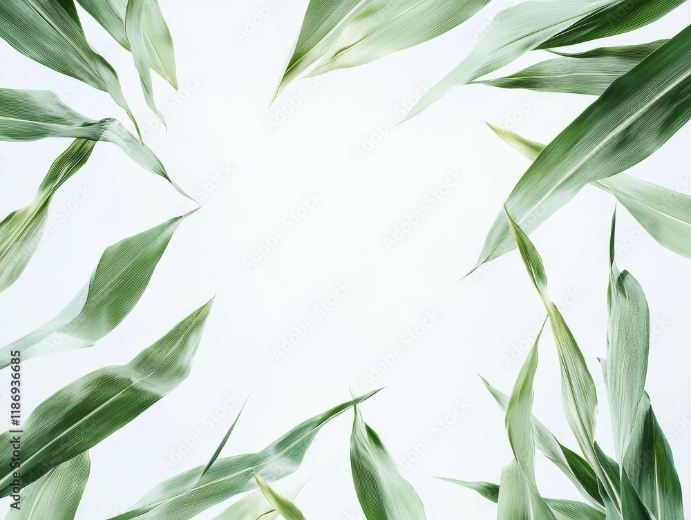 Obraz premium Fresh Corn Leaves Background