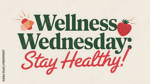 Wellness Wednesday Stay Healthy Encouraging Graphic Design