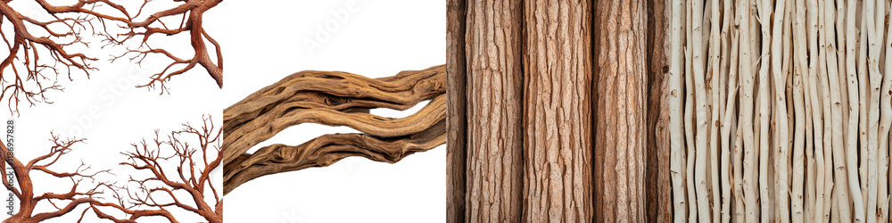 Diverse Textures of Tree Bark and Branches in Natural Environment for Artistic Inspiration Diverse Textures of Tree Bark and Branches in Natural Environment for Artistic Inspiration