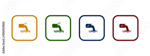 waste water icon vector illustration. waste water icon in different color design.