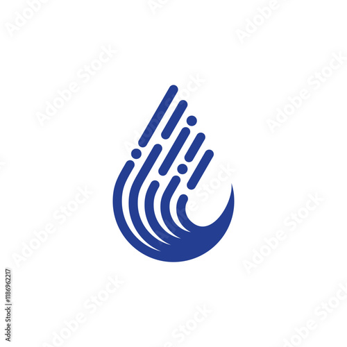 liquid water drop tech logo