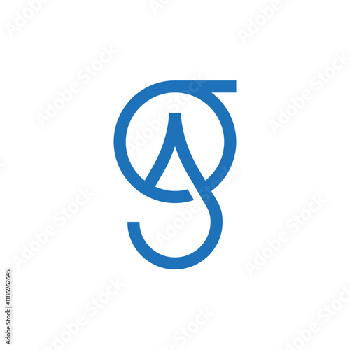 logo design initial g lowercase letter with water droplets