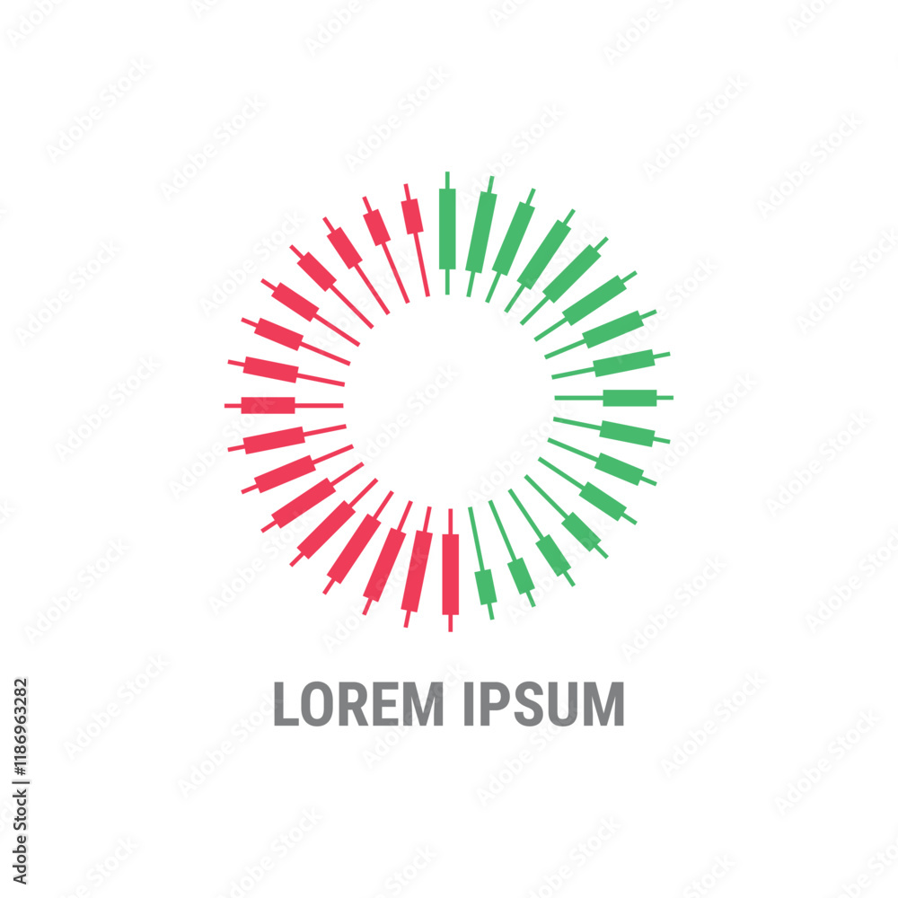 Fototapeta premium logo design initial S candlestick with exchange