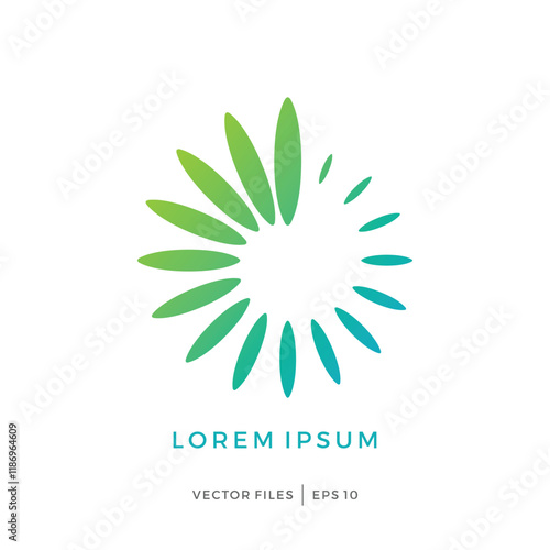logo design sign rotating leaf symbol moving regeneration