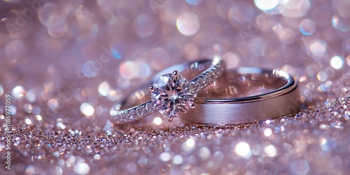 a gold ring with diamonds on it photo