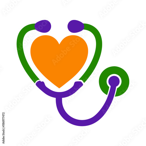 heart with stethoscope