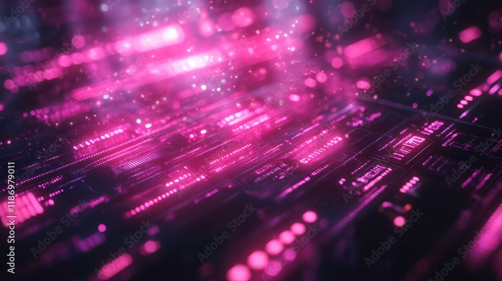 Abstract futuristic digital background with glowing pink and purple lights, energetic data streams, and technology-inspired visual effects for creative projects and designs Abstract futuristic digital background with glowing pink and purple lights, energetic data streams, and technology-inspired visual effects for creative projects and designs