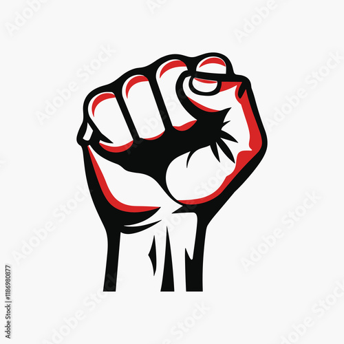 Gesture Hand Fist Logo Template Design Vector