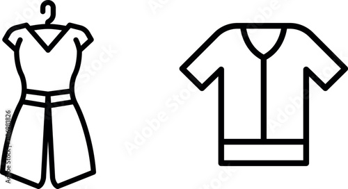 "Trendy Clothing Vector Icon Set for Fashion and Apparel Designs"