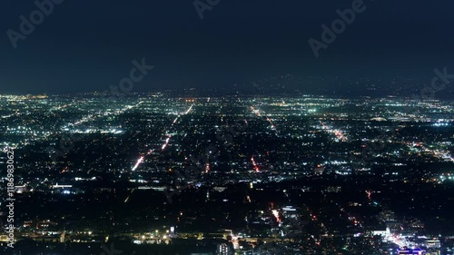 Wallpaper Mural Los Angeles City Light Grids from Hollywood Tilt Down California USA Torontodigital.ca