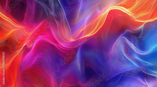 Wallpaper Mural Vibrant Abstract 3D Heatmap with Colorful Digital Data Streams Torontodigital.ca