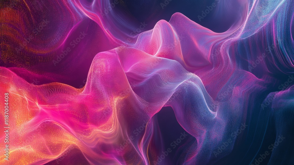 Fototapeta premium Digital background perfect for tech processes, neural networks, artificial intelligence, data transfer and security, ai generated background for digital storage, multimedia presentations