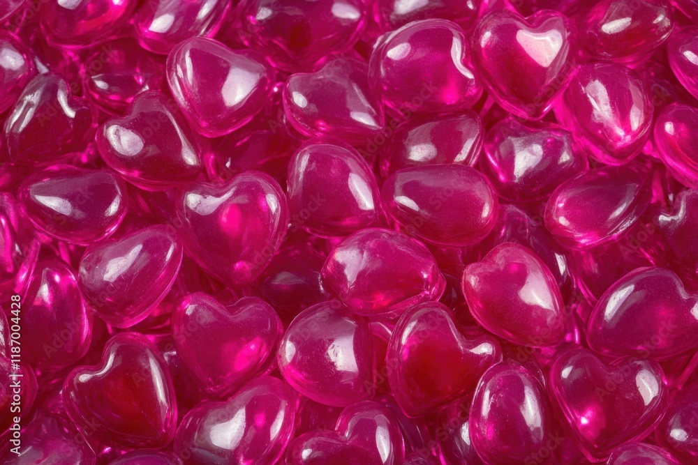 Bright pink heart-shaped candies arranged closely together in a vibrant display, perfect for festive occasions or romantic gestures Bright pink heart-shaped candies arranged closely together in a vibrant display, perfect for festive occasions or romantic gestures