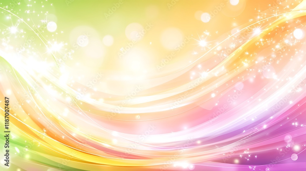 Abstract Pastel Swirls With Sparkling Lights Background Abstract Pastel Swirls With Sparkling Lights Background