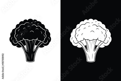 Broccoli icon vector on White Background ,Vector Art Illustration on white background.
