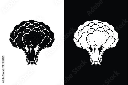 Broccoli icon vector on White Background ,Vector Art Illustration on white background.