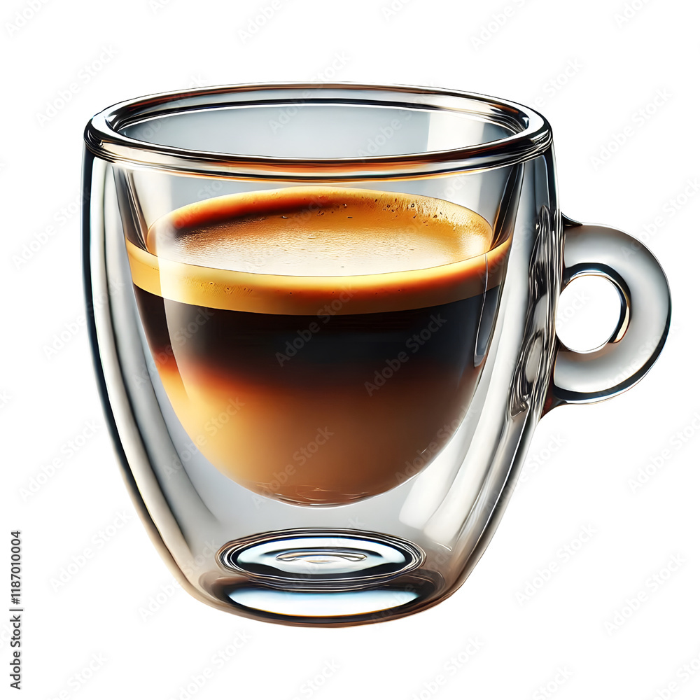 Glass Cup of Espresso on a transparent Background ☕ Glass Cup of Espresso on a transparent Background ☕