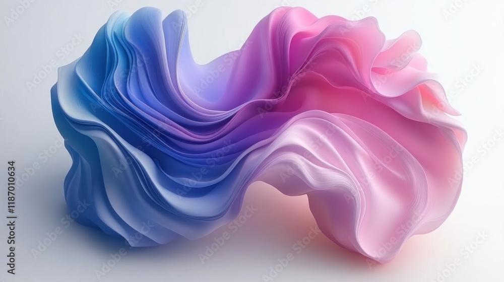 Abstract pastel pink and blue wave form, flowing liquid design. Abstract pastel pink and blue wave form, flowing liquid design.