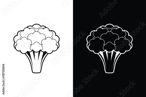 Broccoli icon vector on White Background ,Vector Art Illustration on white background.