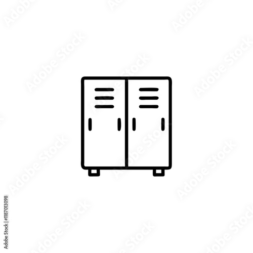 locker icon isolated on transparent background
