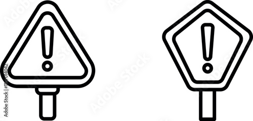 "Attention Sign Icon Representing Warnings, Alerts, and Cautionary Notices"