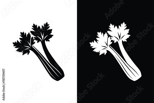 Celery icon vector on White Background ,Vector Art Illustration on white background.