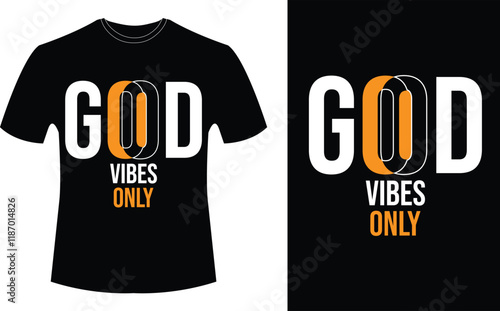 GOOD VIBES ONLY-quotes typography t-shirt design.