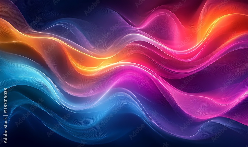 Vibrant Abstract Background with Interlocking Wavy Lines and Subtle Gradient Effects Vibrant Abstract Background with Interlocking Wavy Lines and Subtle Gradient Effects