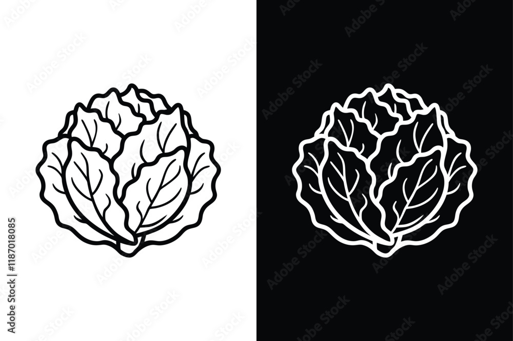 Brussels sprout icon vector on White Background ,Vector Art Illustration on white background. Brussels sprout icon vector on White Background ,Vector Art Illustration on white background.