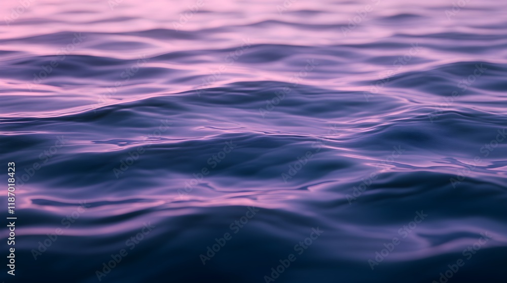 Serene Purple Gradient Waves in Photorealistic Quality at Sunset Serene Purple Gradient Waves in Photorealistic Quality at Sunset
