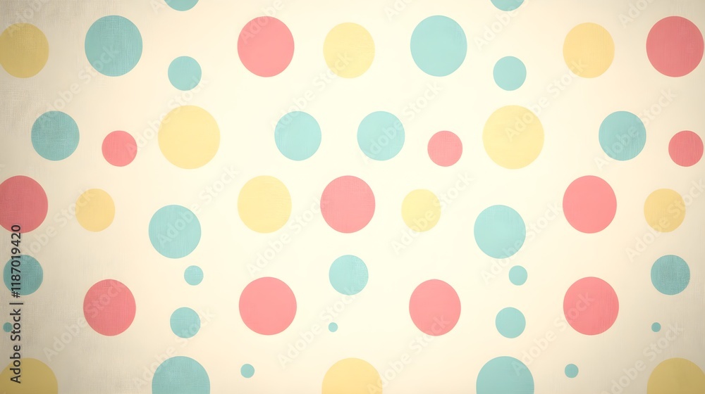 Pastel Polka Dot Pattern in Yellow, Pink, and Blue on Soft Background Pastel Polka Dot Pattern in Yellow, Pink, and Blue on Soft Background