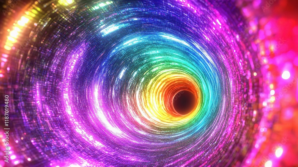 Vibrant Hologram Pattern with Neon Glow and Colorful Lines Vibrant Hologram Pattern with Neon Glow and Colorful Lines
