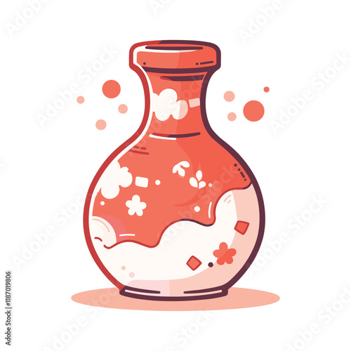 elegant illustration of cute vase vector