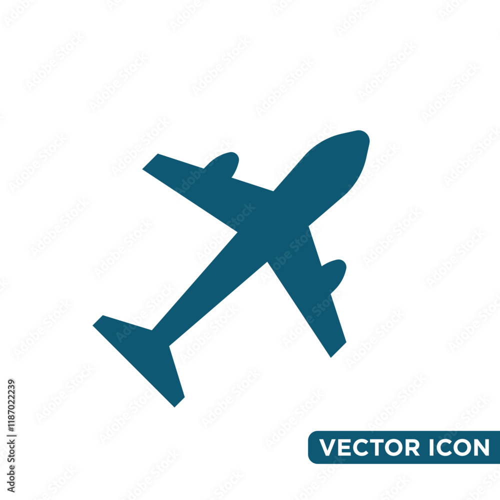 Obraz premium Simple Plane Icon Design Template 