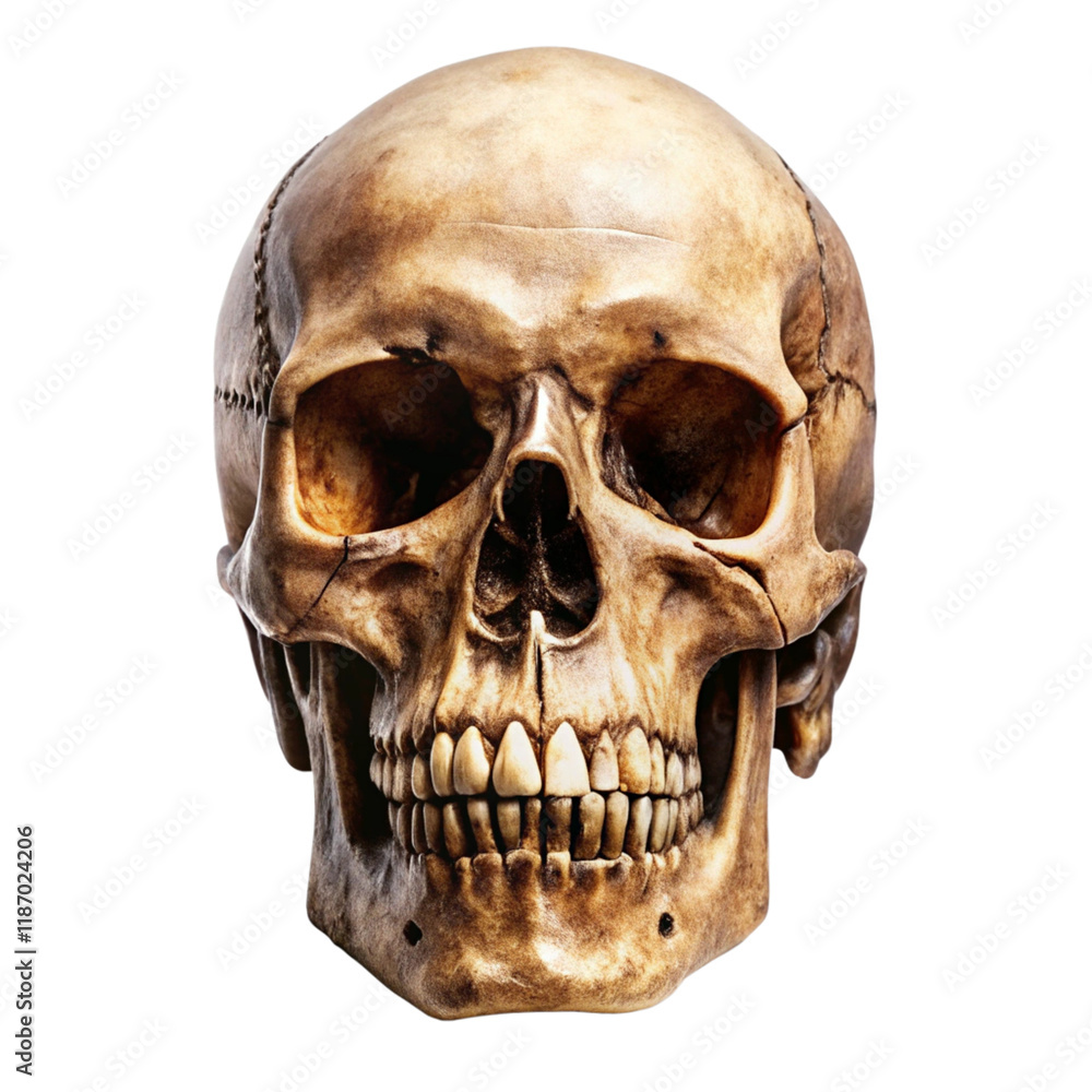 A Detailed View of a Human Skull Mysterious and Eerie A Detailed View of a Human Skull Mysterious and Eerie