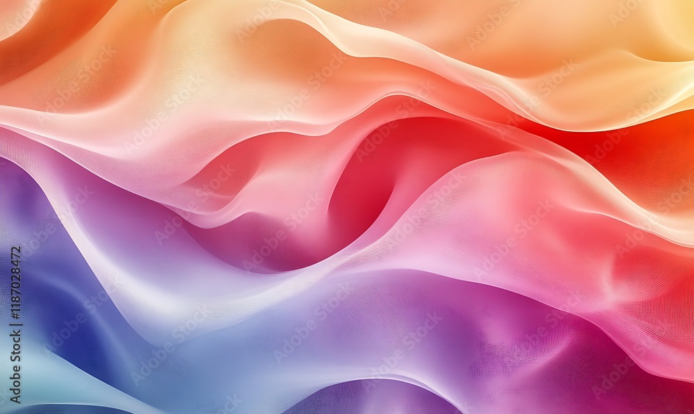 Fototapeta premium Abstract Wavy Lines Creating a Fluid and Energetic Background with Soft Gradients