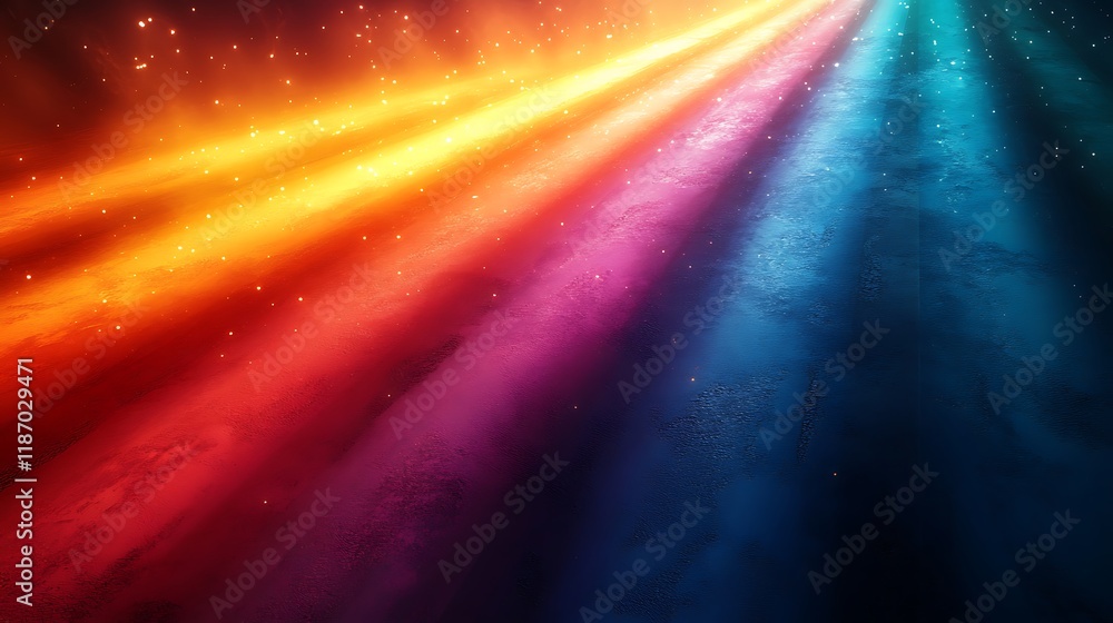 mesmerizing scene of light and color. A beam of golden light emanates from the distance, casting a radiant glow on the surrounding area mesmerizing scene of light and color. A beam of golden light emanates from the distance, casting a radiant glow on the surrounding area