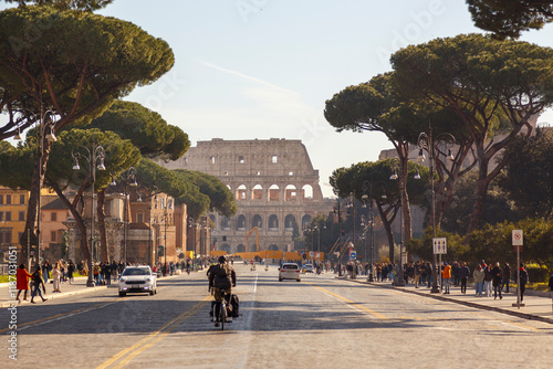 Breathtaking View of the Majestic Colosseum on a Sunny Day in Rome, Italy