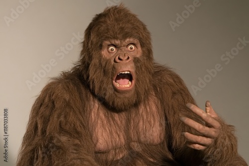 Wallpaper Mural Shocked Gorilla Costume Studio Shot Dramatic Expression Bigfoot Torontodigital.ca