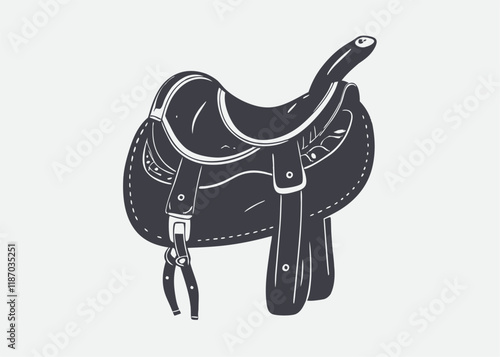 Cowboy saddle vector icon.Cartoon vector icon isolated on white background