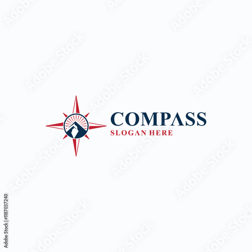 Compass vector logo collection, compass direction logo with elegant style, modern compass logo.