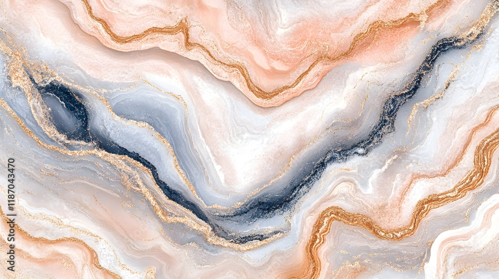 Obraz premium Watercolor Texture with Hints of Navy and Lilac Tones in High Resolution