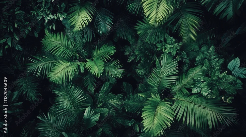 Lush green rainforest foliage captured from above showcasing the vibrant beauty of nature and the serenity of tropical jungles Lush green rainforest foliage captured from above showcasing the vibrant beauty of nature and the serenity of tropical jungles
