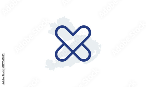 Medical and love logo for wellness and medical company